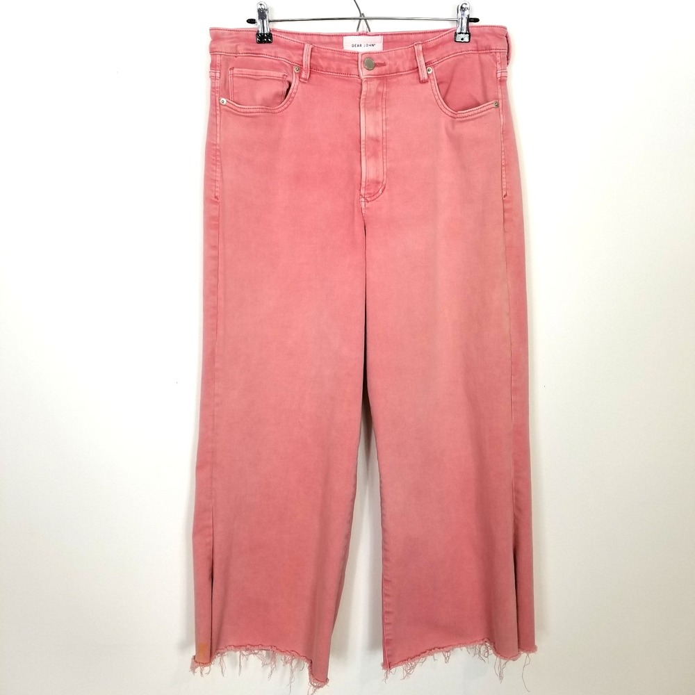 Dear John Audrey Croppedโ Wide-leg Jeans Sz 32 Terracotta High Rise Y2K Boho